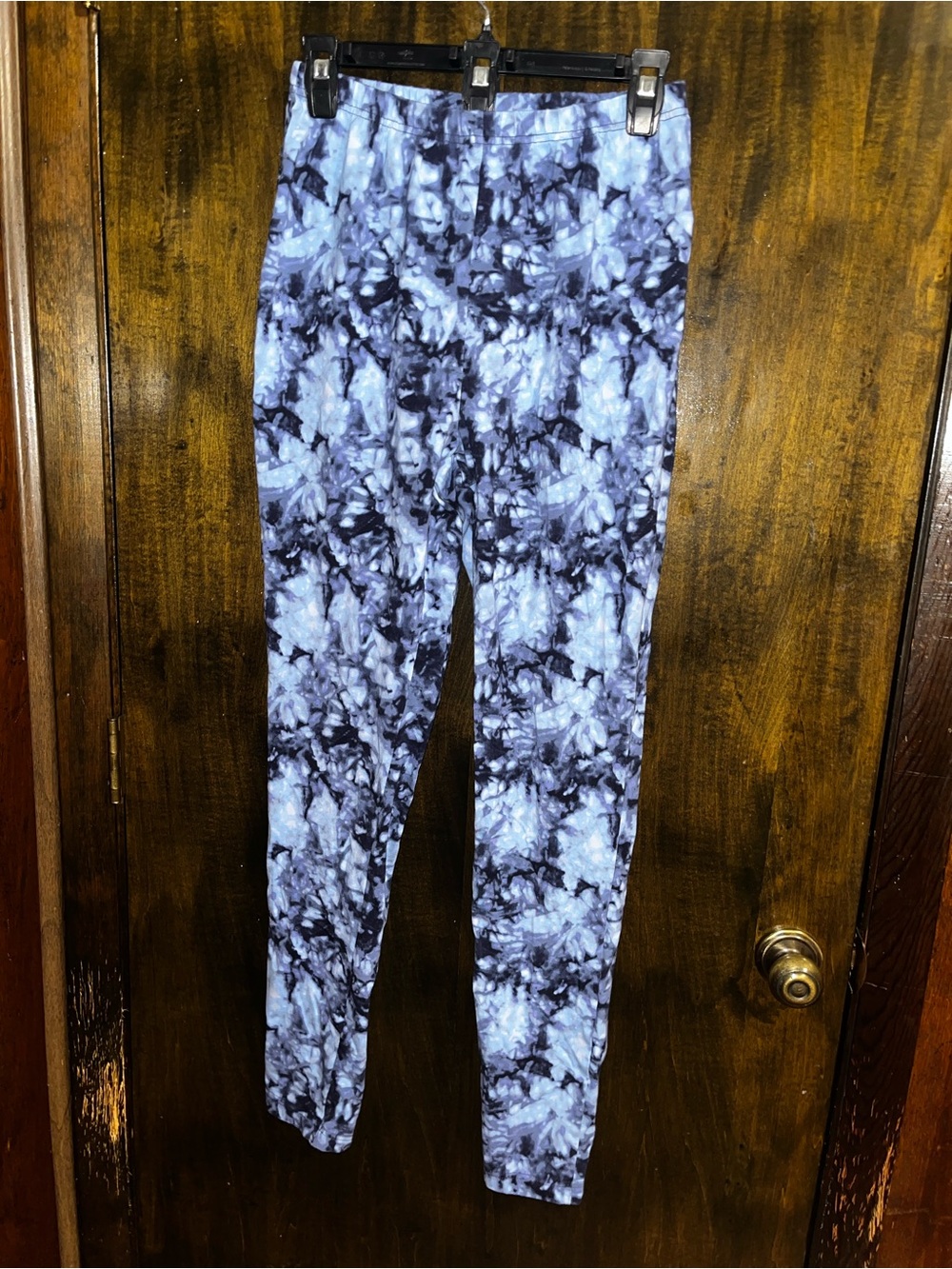 Set of 2: Woman Within Leggings (Tie-Dye & Solid Black)
